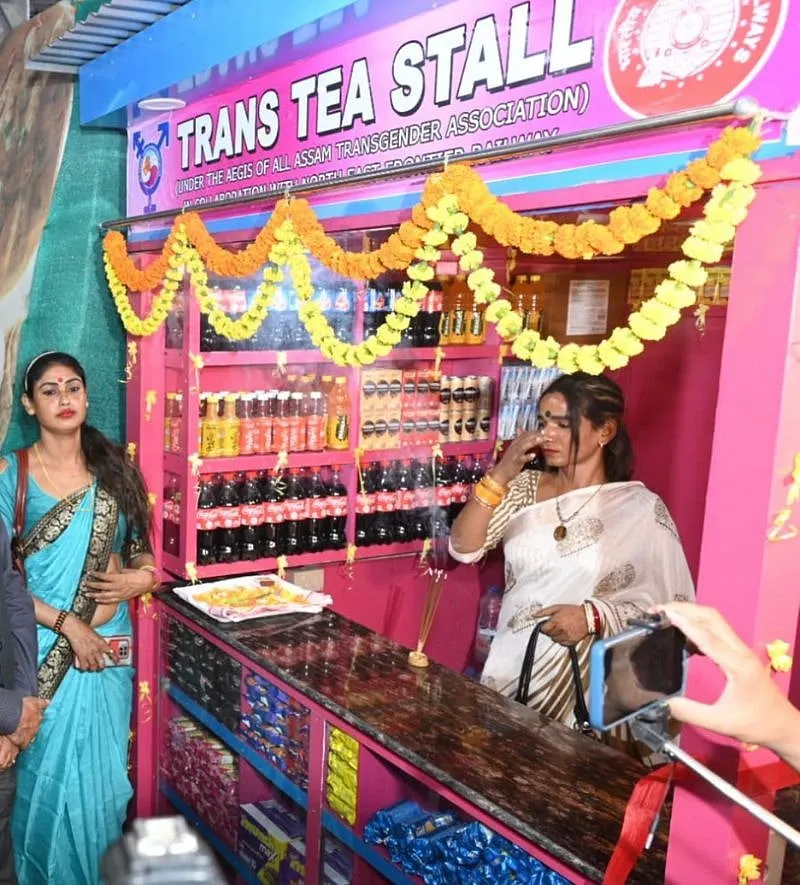 The Trans Tea Stall at the Guwahati Railway Station. Image: Twitter 
